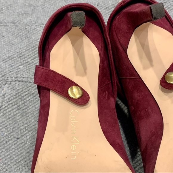 Calvin Klein Suede Ankle Boot High Heel Bethany Adjustable Shaft Women 6.5 US - Picture 8 of 13